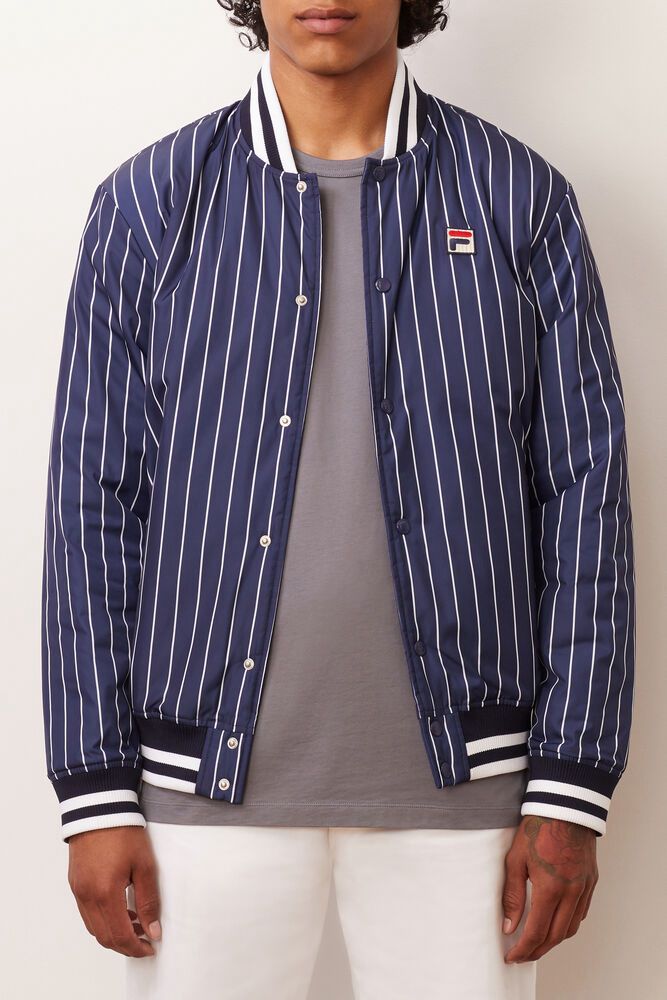 Fila Jacket Mens Navy - Lakeland Bomber - Philippines 1897624-BN